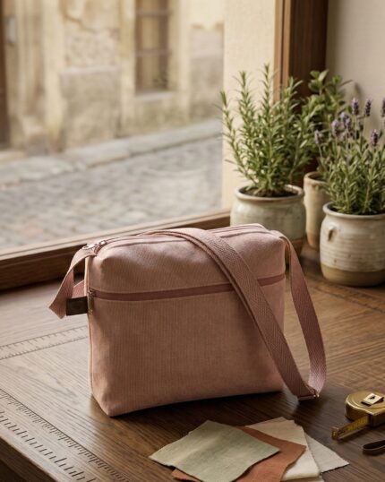 Bossa de mà artesana feta a mà in Barcelona, with an original and timeless design that combines functionality and style. Made in a small workshop with quality fabrics and great care for details, is a unique piece designed for women who value craftsmanship and sustainable fashion. This bag is ideal for everyday use or to give a special touch to your looks. The interior is lined and has pockets to keep everything organized. It is made in limited edition, following local and responsible production criteria. A practical complement, elegant and with its own personality, created in Barcelona to offer you a different alternative to conventional fashion. bossa de mà artesana, bossa feta Barcelona, bossa original per dona, sustainable fashion Barcelona, local craft product.